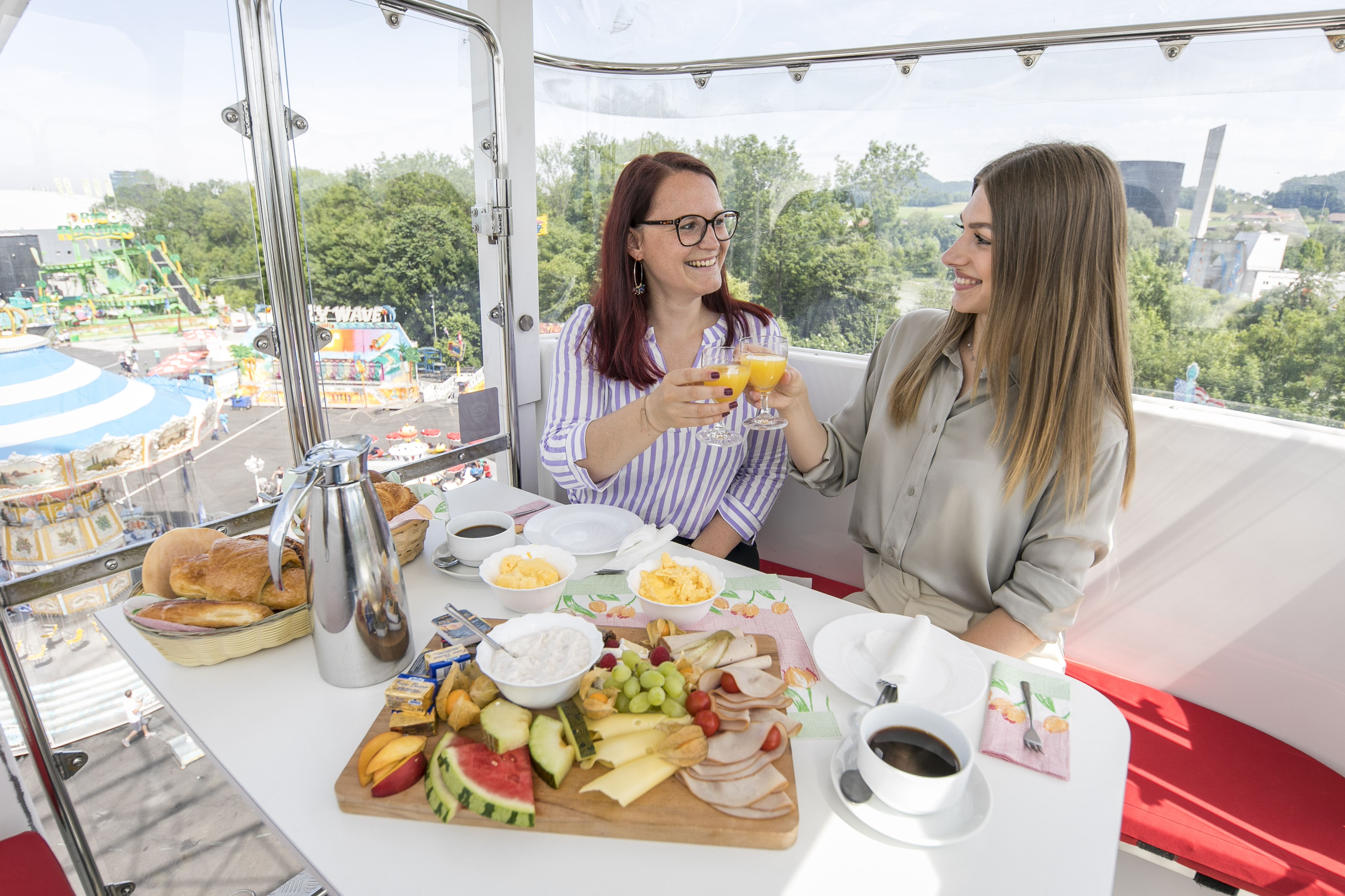 Brunch im Riesenrad Kulinarische Höhenflüge auf der Salzburger Dult