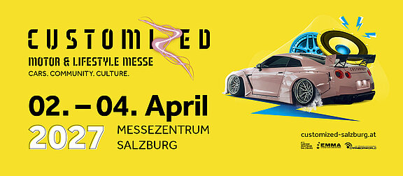 Customized 02. bis 04. April 2027, Motor & Lifesteyle Messe. Cars. Community. Culture.
