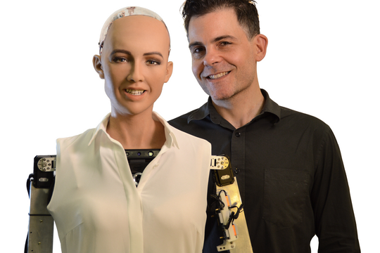 David Hanson und Sophia bei salz21