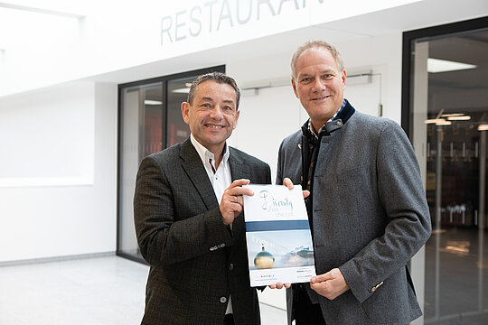 Michael Wagner und Andreas Birngruber beim „Geländerundgang“