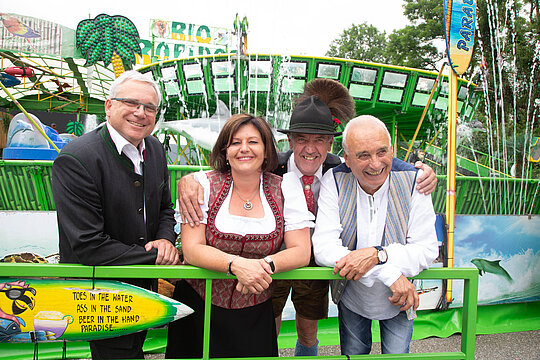 Dr. Gerd Raspotnig (Geschäftsführer MZS), Michaela Glinz (Dult-Leiterin), Hans Strobl & Peter Kober (Organisatoren DULT-Festzug) © Wildbild