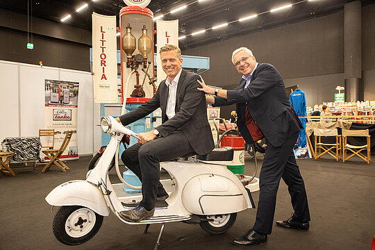 Alexander Kribus und Gerd Raspotnig bei der gemeinsamen Eröffnung der Oldtimermesse Classic Expo 2019 vor zwei Wochen