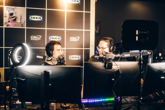 LEVEL UP - The Gaming Festival IKEA Streaming Area war von Streamern und Influencern ständig in Betrieb
